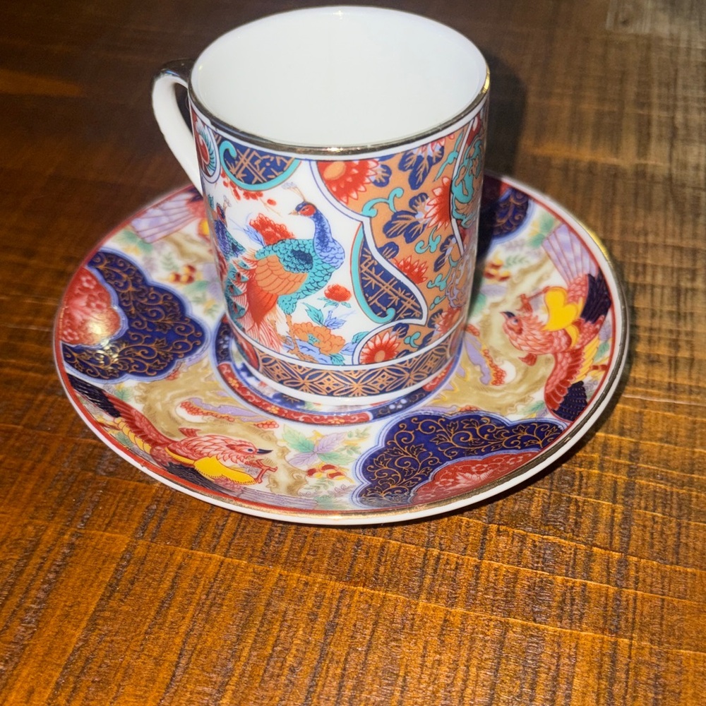 Imari Ware Japanese Porcelain Saucer And Tea Cup - Picture 2 of 7